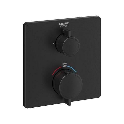 Grohe 241112430 Matte Black Two Handle Thermostatic Valve Trim