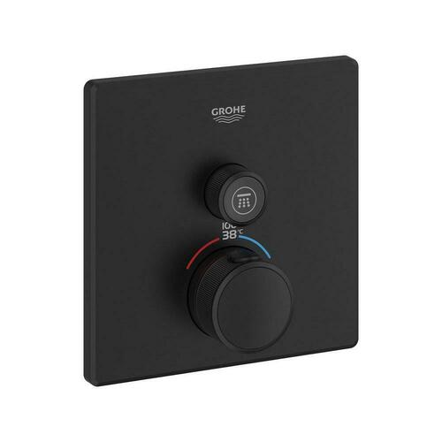 Grohe 291402430 Matte Black Two Handle Thermostatic Valve Trim