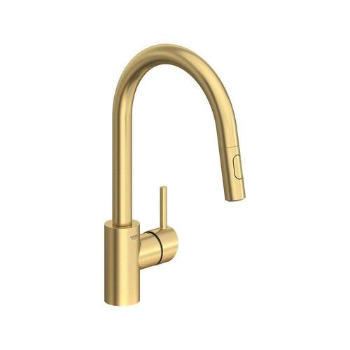 Grohe 32665GN3 Brushed Cool Sunrise Single Handle Pull Down Kitchen Faucet