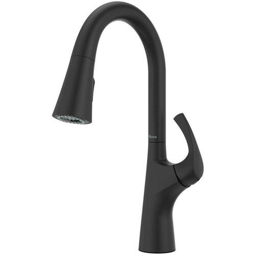 Pfister F-529-7TEB Matte Black Single Handle Pull Down Kitchen Faucet