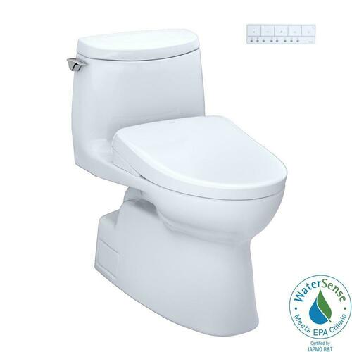 Toto MW6144726CUFG#01 1.28 GPF Elongated One-Piece Toilet with Washlet Seat - Cotton White
