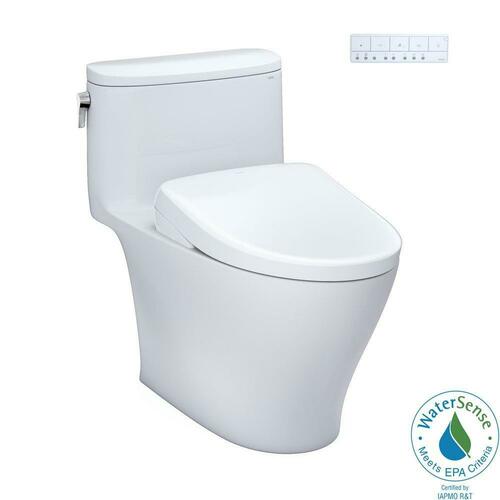 Toto MW6424726CEFG#01 1.28 gpf Elongated One-Piece Toilet with Washlet Seat - Cotton White