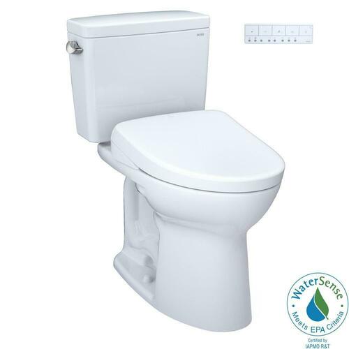 Toto MW7764736CEFG#01 1.28 gpf Elongated Two-Piece Toilet with Washlet Seat - Cotton White