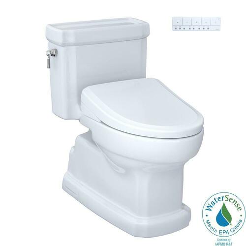 Toto MW9744724CEFG#01 1.28 GPF Elongated One-Piece Toilet with Bidet Seat - Cotton