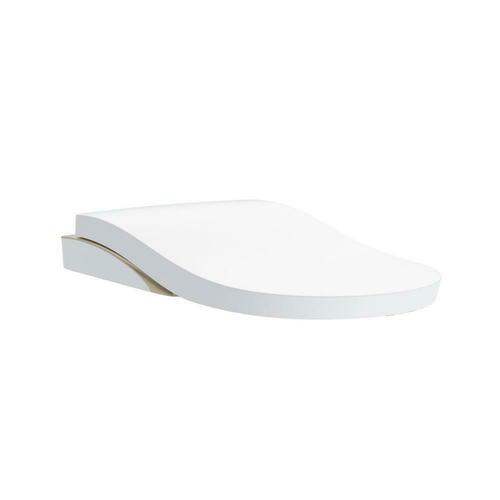 Toto SN8732M#01S Cotton Elongated Closed Front Bidet Seat with Silver Trim