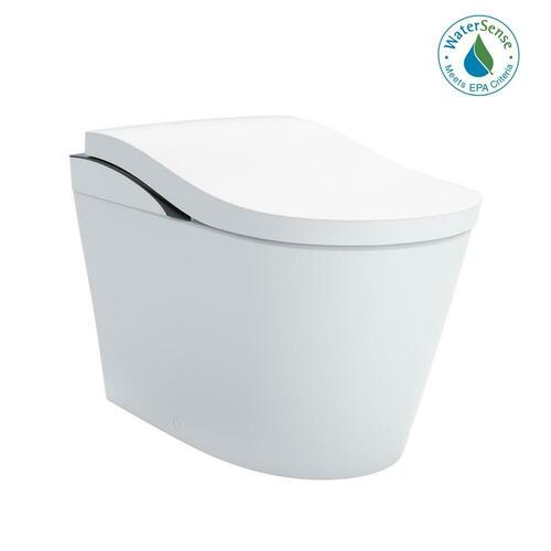 Toto MS8732CUMFG#01B Smart Elongated One-Piece Toilet with Bidet Seat, Cotton Black Trim