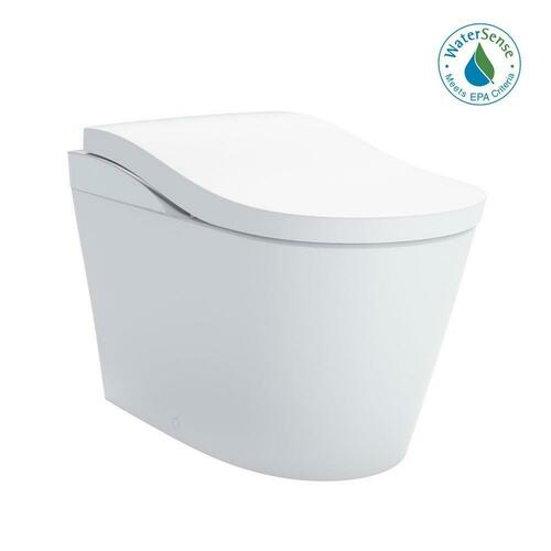 Toto MS8732CUMFG#01S Elongated One-Piece Smart Toilet with Bidet Seat, Cotton Silver Trim
