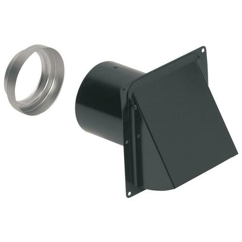 Broan NuTone 885BL Black Steel Wall Vent 7.75 x 6.5 x 4 in.