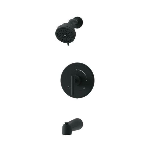 Symmons 3592BMB15TRM Matte Black Single Handle Multi-Function Bathtub Shower Faucet (Trim Only)