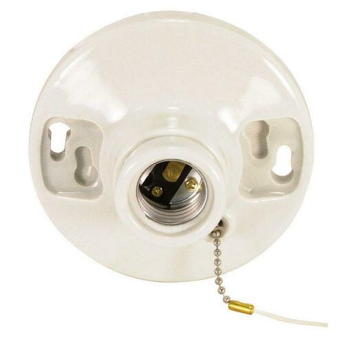Satco 90/443 250W Medium Base Porcelain Pull Chain Receptacle