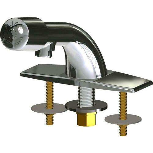 Chicago Faucets 857-E12-765PSHABCP Polished Chrome Single Handle Metering Bathroom Sink Faucet