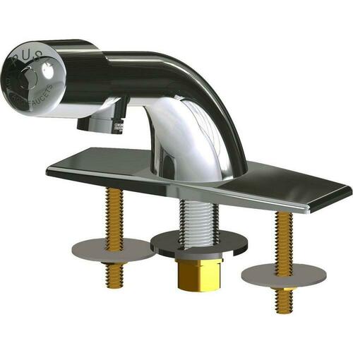 Chicago Faucets 857-E2805-765PSHAB Polished Chrome Single Handle Metering Bathroom Sink Faucet