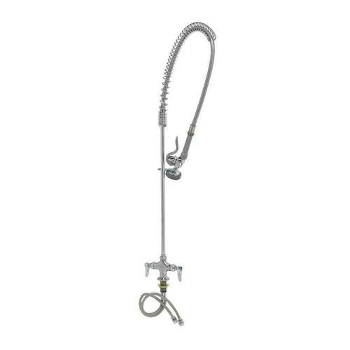 T&S Brass B-0113 EasyInstall Pre-Rinse Spray Valve with Spring Action and Flex Lines, B-0107