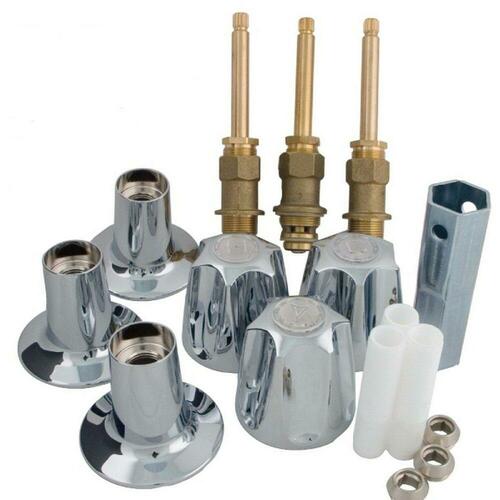 Lincoln Products 131820 3-Handle Rebuild Kit with Metal Knobs, Polished Chrome