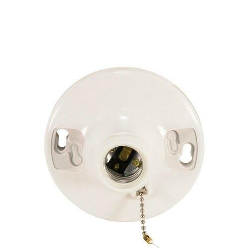 Satco 9-0/481 250W White Phenolic Receptacle