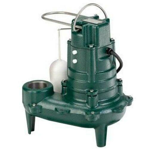 Zoeller 267-0001 1/2 HP Cast Iron Sewage Pump, 115V, 10 ft Cord