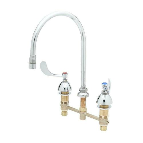 T&S Brass B-2862 Two Handle Widespread Bathroom Sink Faucet in Chrome Plated