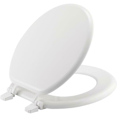 Bemis 400TTA 000 White Round Closed Front Toilet Seat with Cover