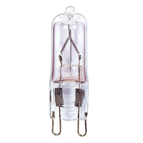Satco S4617 G9 Dimmable Halogen Light Bulb, 1-5/8 in, Warm White, Double Loop Base