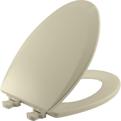 Bemis 1500EC 146 Almond Elongated Closed Front Toilet Seat with Cover