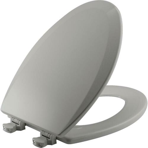 Bemis 1500EC 162 Silver Elongated Closed Front Toilet Seat with Cover