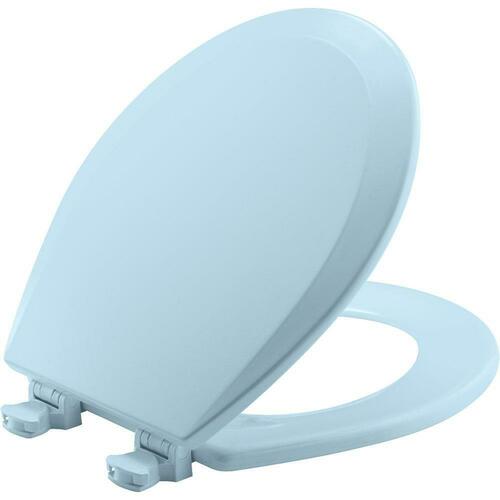 Bemis 500EC 464 Dresden Blue Round Closed Front Toilet Seat with Cover