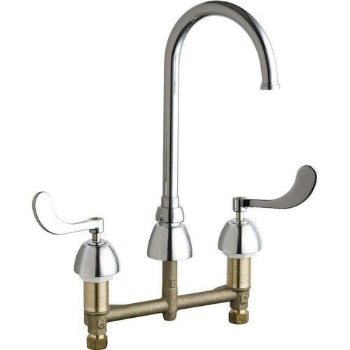 Chicago Faucets 786-GN2FCABCP Widespread Two-Handle Bathroom Sink Faucet, Polished Chrome