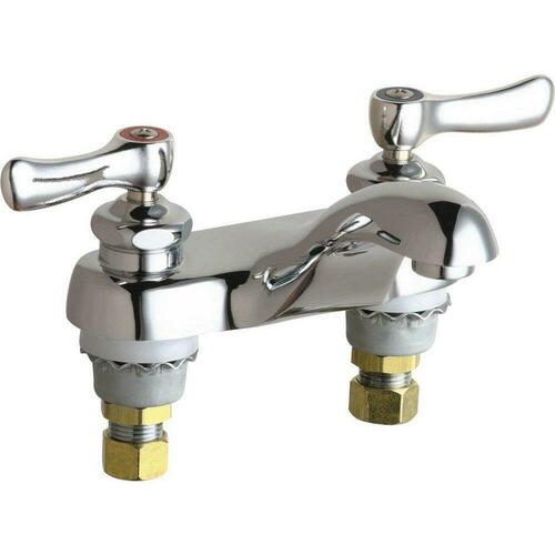 Chicago Faucets 802-ABCP Polished Chrome Two Handle Centerset Bathroom Sink Faucet