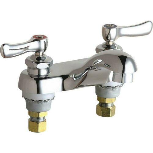 Chicago Faucets 802-VE2805ABCP Polished Chrome Two Handle Centerset Bathroom Sink Faucet