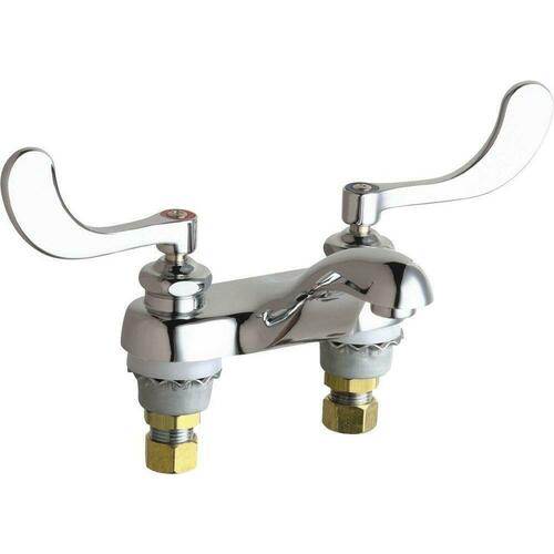 Chicago Faucets 802-317ABCP Polished Chrome Two Handle Centerset Bathroom Sink Faucet