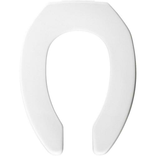 Bemis 2L2155T 000 White Elongated Open Front Toilet Seat