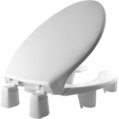 Bemis 3L2150T 000 White Elongated Open Front Toilet Seat with Cover