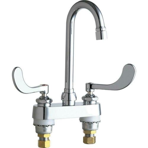 Chicago Faucets 895-317E2805-5ABCP Polished Chrome Two Handle Centerset Bathroom Sink Faucet
