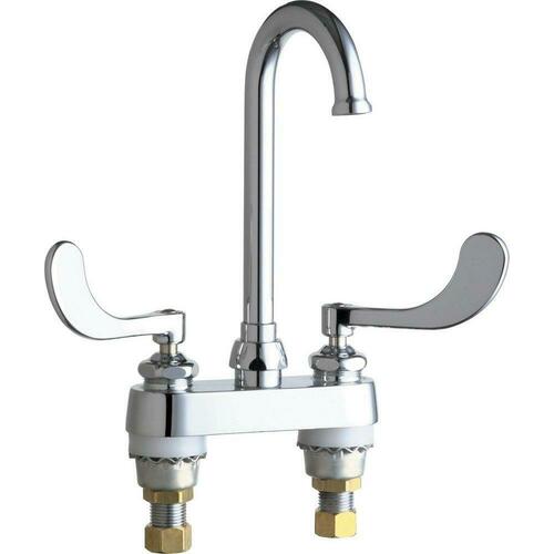 Chicago Faucets 895-317FCXKABCP Polished Chrome Two Handle Kitchen Faucet