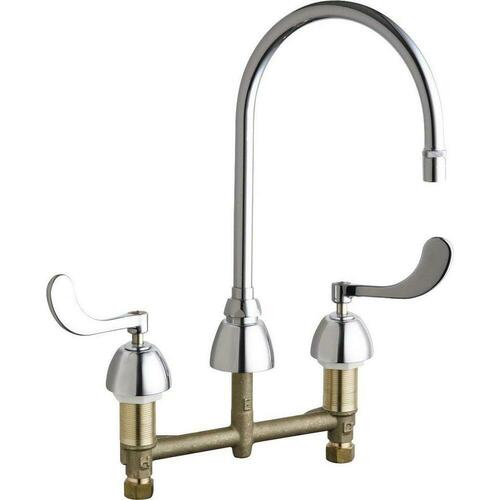Chicago Faucets 786-GN8AE29ABCP Polished Chrome Two Handle Kitchen Faucet