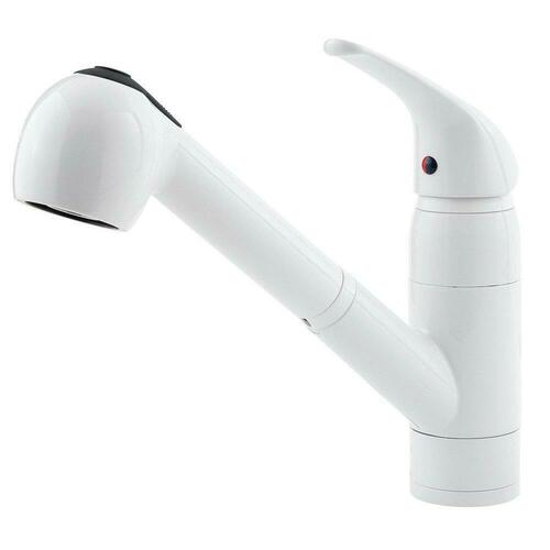 Pfister G133-10WW White Single Handle Pull-Out Kitchen Faucet