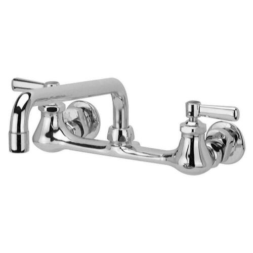 Zurn Z842H1-XL Polished Chrome Wall Mount Food Service Faucet with Two Lever Handles