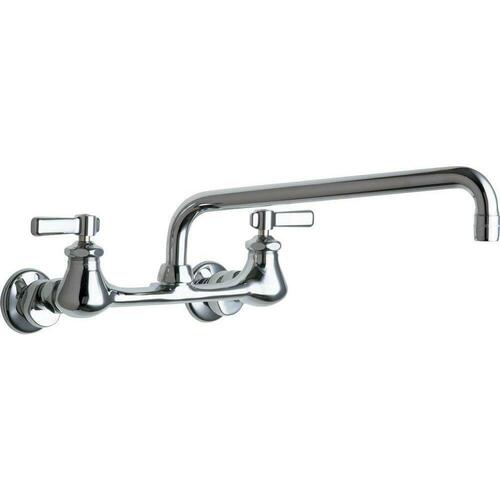 Chicago Faucets 540-LDL12ABCP Polished Chrome Two Handle Wall Mount Service Faucet