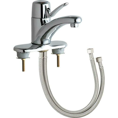 Chicago Faucets 2200-4ABCP Polished Chrome Single Handle Centerset Bathroom Sink Faucet