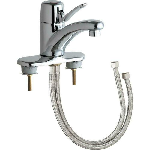 Chicago Faucets 2200-4E2805ABCP Polished Chrome Single Handle Centerset Bathroom Sink Faucet