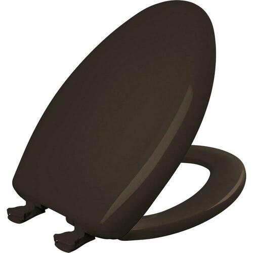 Bemis 1200SLOWT 248 Espresso Brown Elongated Closed Front Toilet Seat with Cover