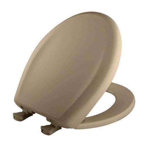Bemis 200SLOWT 148 Round Sand Closed Front Toilet Seat with Cover