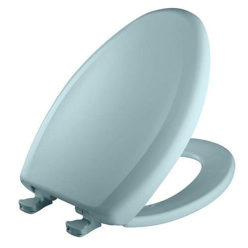 Bemis 1200SLOWT 064 Regency Blue Elongated Closed Front Toilet Seat with Cover