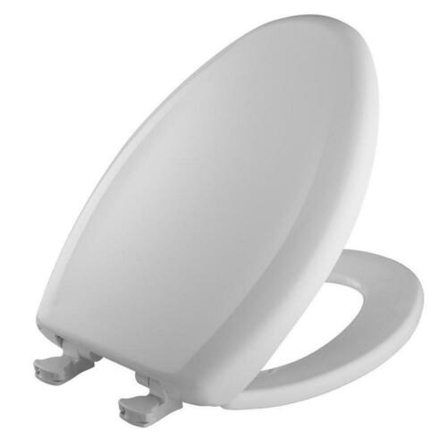 Bemis 1200SLOWT 160 Euro White Elongated Closed Front Toilet Seat with Cover