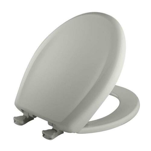 Bemis 200SLOWT 062 Ice Grey Round Closed Front Toilet Seat with Cover