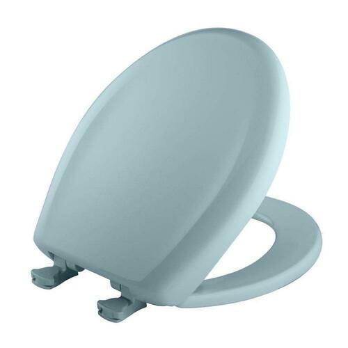 Bemis 200SLOWT 064 Regency Blue Round Closed Front Toilet Seat with Cover