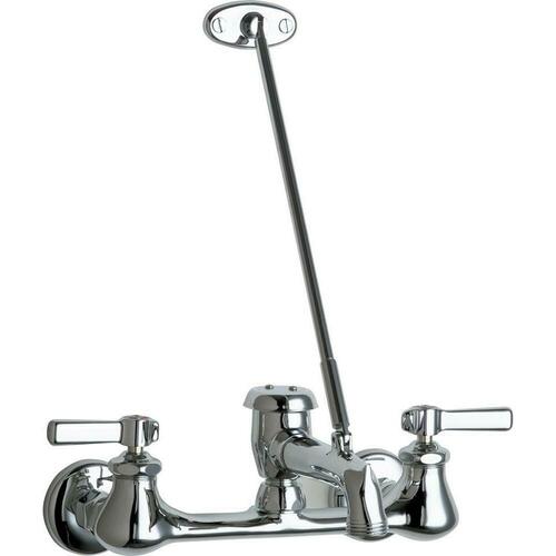 Chicago Faucets 540-LD897SWXFABCP Polished Chrome Two Lever Wall Mount Service Faucet