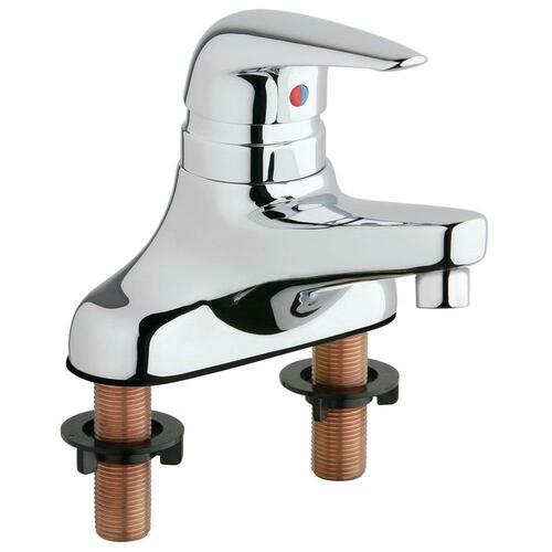 Chicago Faucets 420-E2805ABCP Polished Chrome Single Handle Centerset Bathroom Sink Faucet