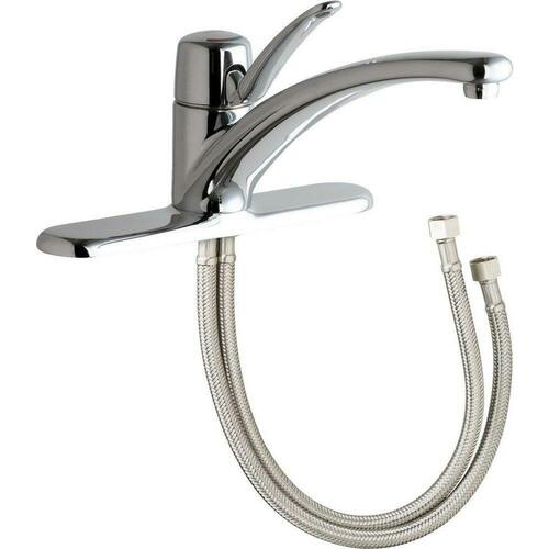 Chicago Faucets 2300-8E34ABCP Polished Chrome Single Handle Kitchen Faucet