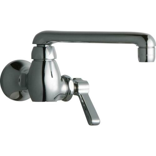 Chicago Faucets 332-E35ABCP Polished Chrome Single Lever Wall Mount Service Faucet